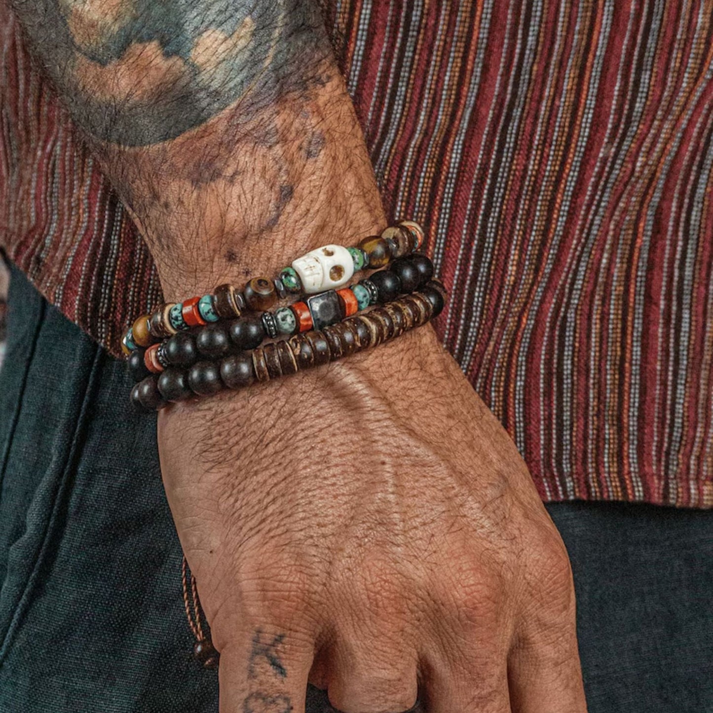 Inspired Skull Bracelet Set for Men