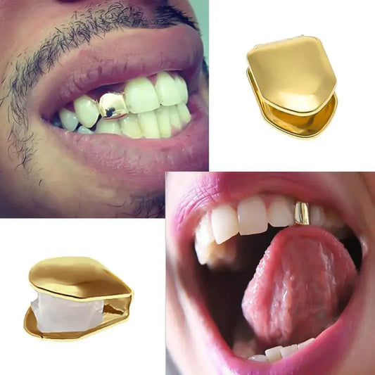 4 Piece Set 18k Alluvial gold Tooth Caps