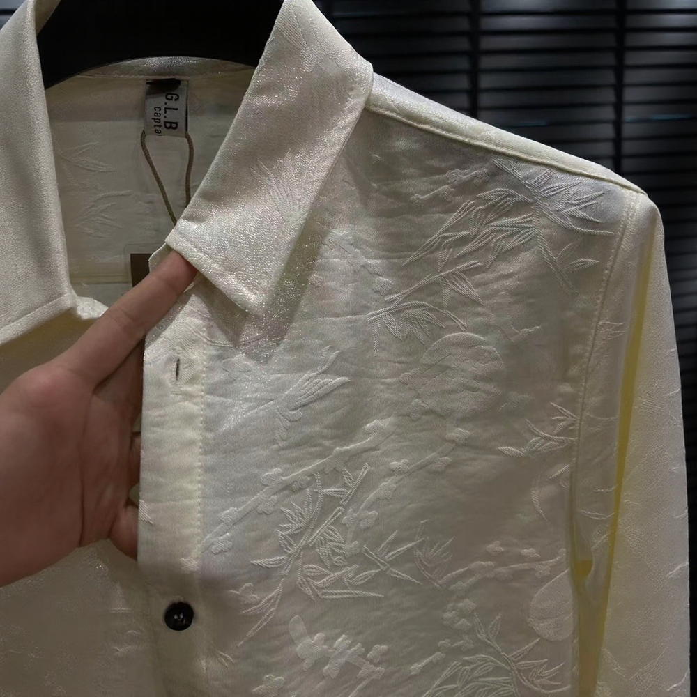 Elegant Subtle Pattern Luminous Shirt