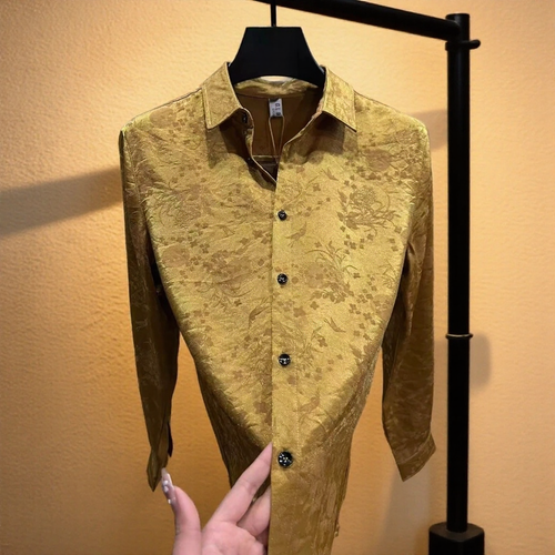 Elegant Subtle Pattern Luminous Shirt