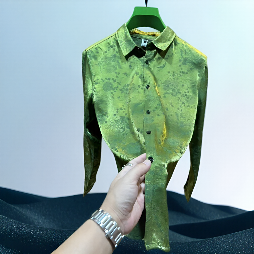 Elegant Subtle Pattern Luminous Shirt